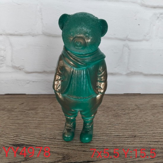 YY4978 Madelyn Ayı Bear Biblo Silikon Kalıp – Sevimli ve Şık Dekoratif Tasarım!